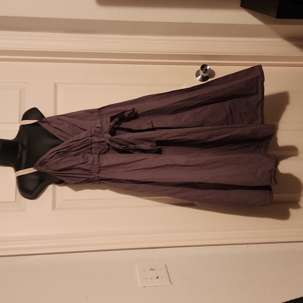 Converse Sleeveless V-Neck Midi Dress in Charcoal